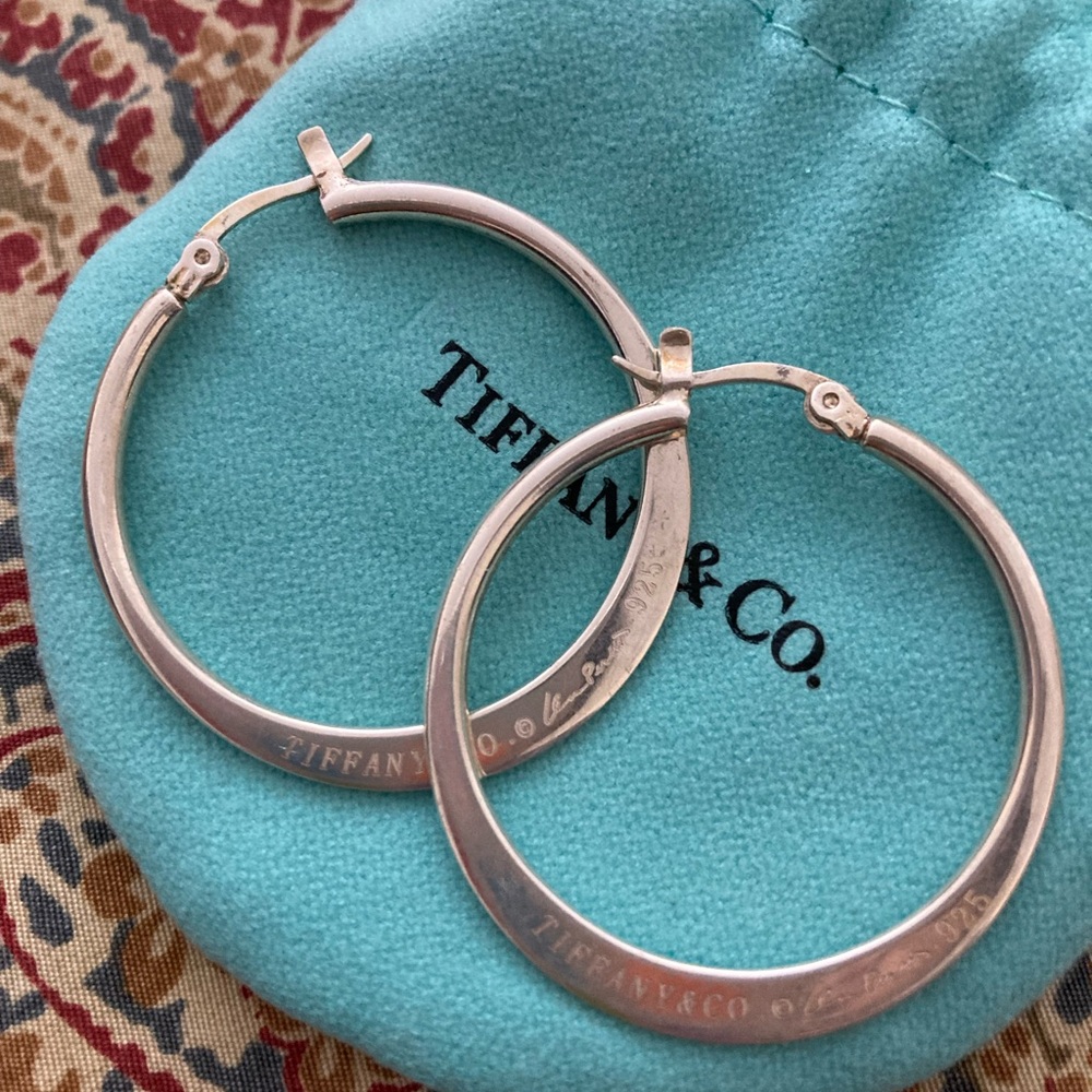Tiffany & Co. Silver Classic Hoop Earrings